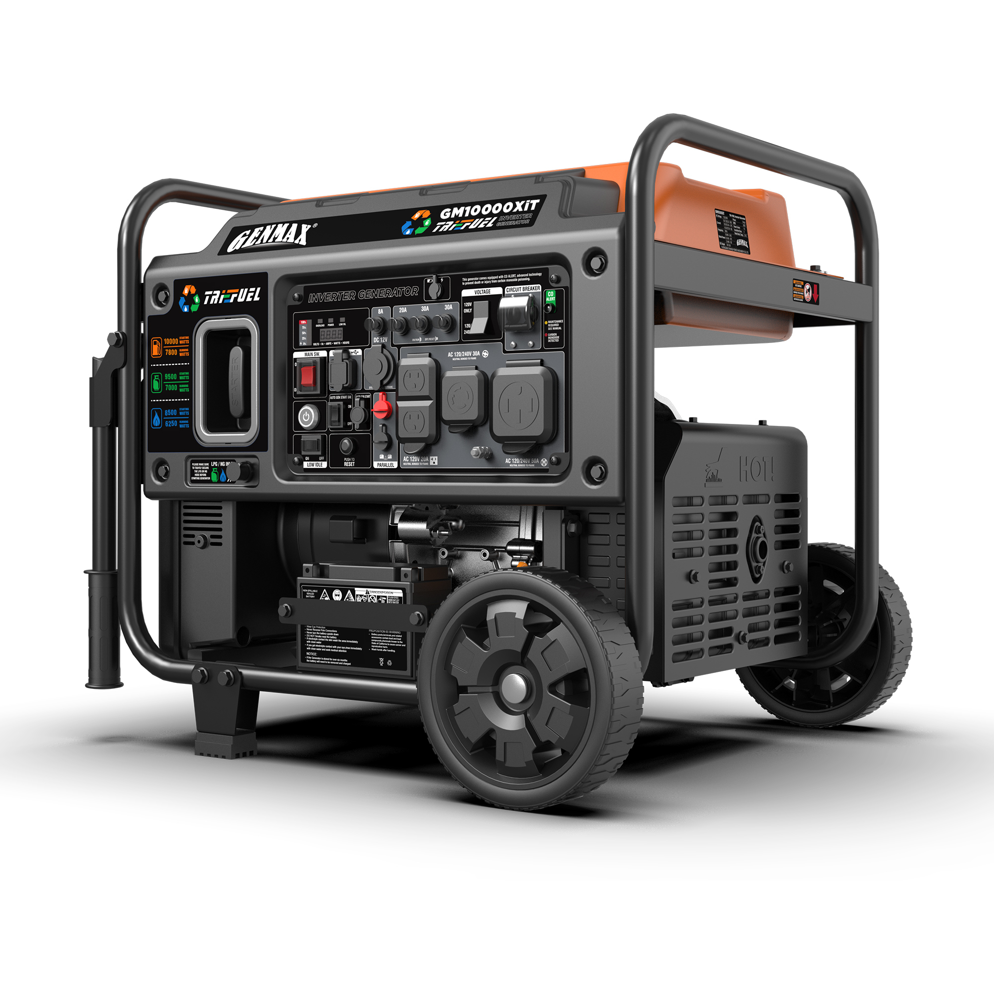 Genmax 10,000w Tri Fuel Inverter Generator, Model # GM10000xit